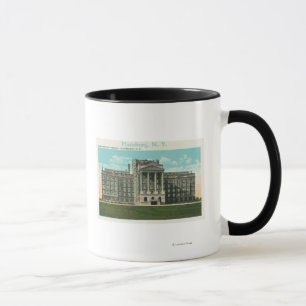 Taza Vista exterior del hospital del nuevo médico