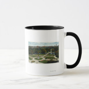 Taza Vista general del jardín público
