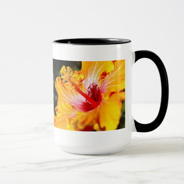 Taza Vista lateral de naranja Hibiscus (Derecha)