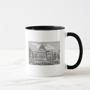 Taza Vista meridional de la casa del estado en Boston