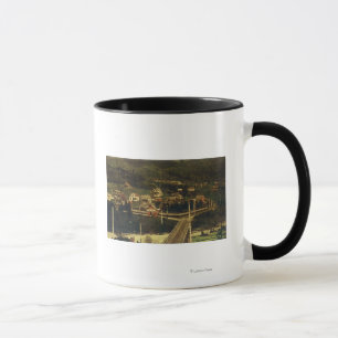 Taza Vista meridional de la porción de distrito de la