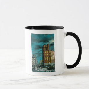 Taza Vista nocturna de Kearney St en Chronicle Bldg