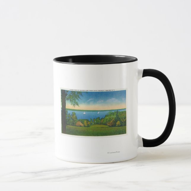 Taza Vista panorámica estatal del lago Owasco (Derecha)