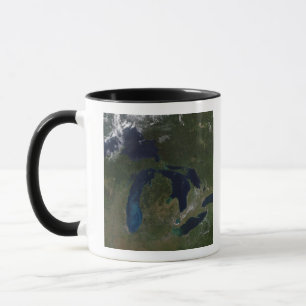 Taza Vista por satélite de los Grandes Lagos