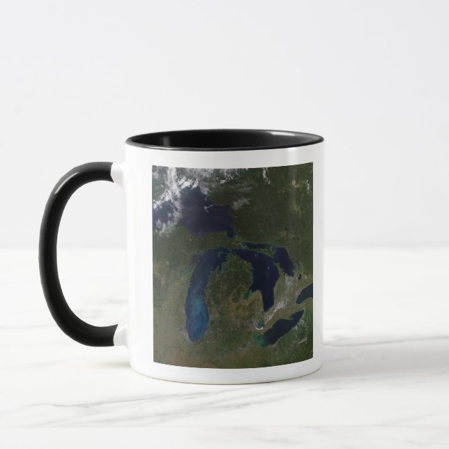 Taza Vista por satélite de los Grandes Lagos (Izquierda)