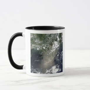Taza Vista por satélite de rayas y de cintas del aceit
