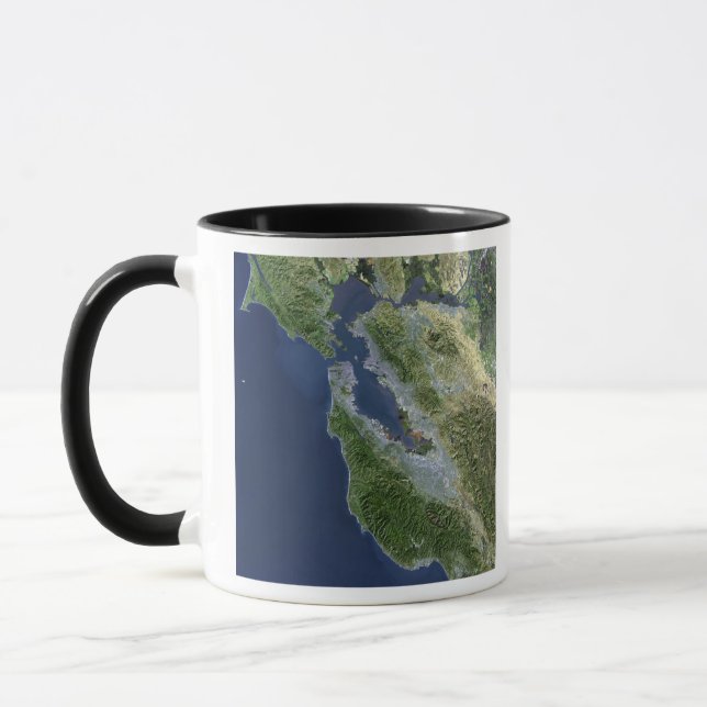 Taza Vista por satélite de San Francisco, California (Izquierda)