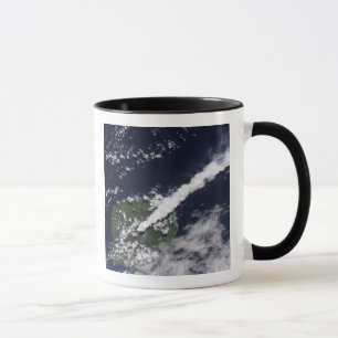 Taza Vista por satélite de un penacho grueso,