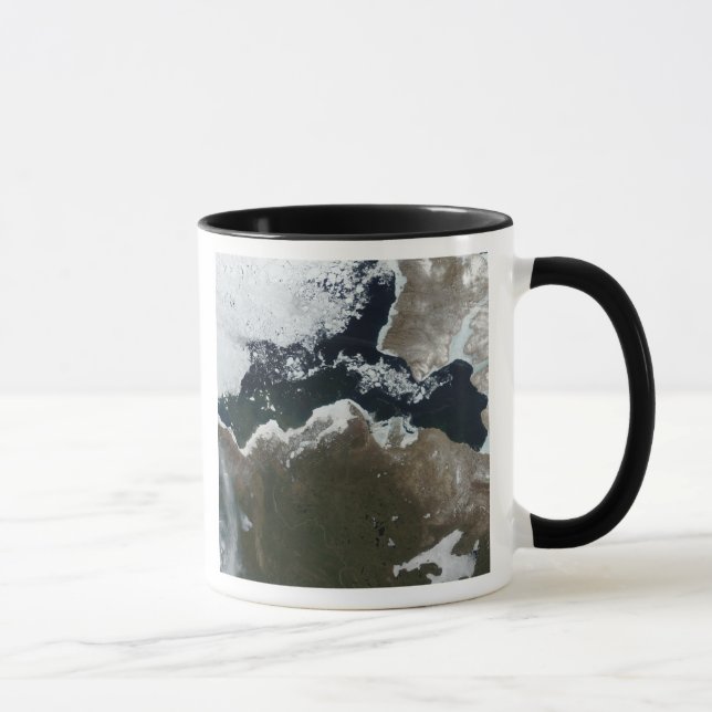 Taza Vista por satélite del noroeste de Canadá (Derecha)