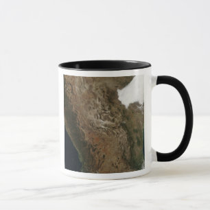 Taza Vista por satélite del paisaje de Mexi central