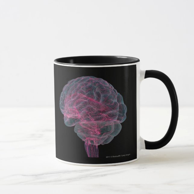 Taza Vista posterior del cerebro humano (Derecha)