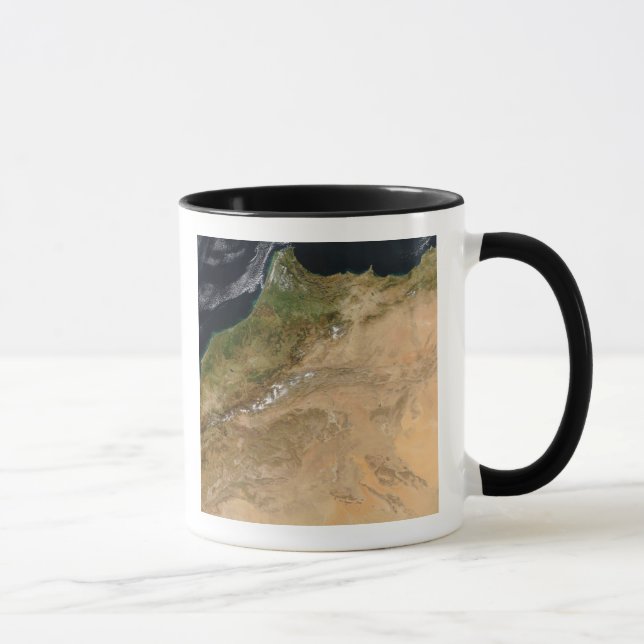 Taza Vista satelital de Marruecos (Derecha)