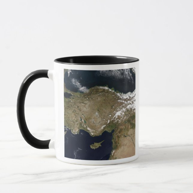 Taza Vista satelital de Turquía (Izquierda)