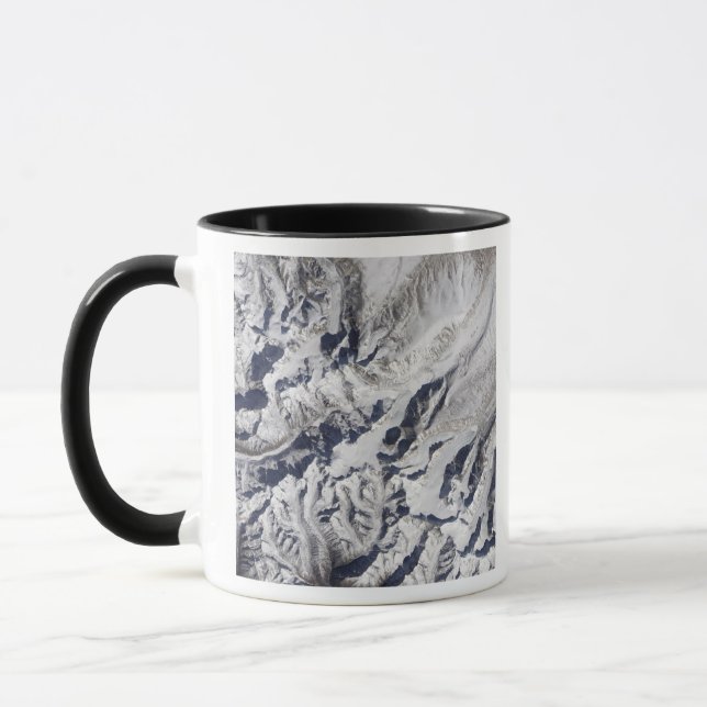 Taza Vista satelital de un glaciar del Himalaya (Izquierda)