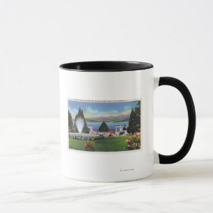 Taza Vista septentrional del lago de Fort William Henry