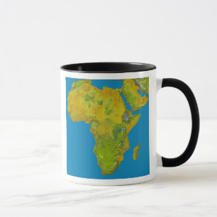 Taza Vista topográfica de África
