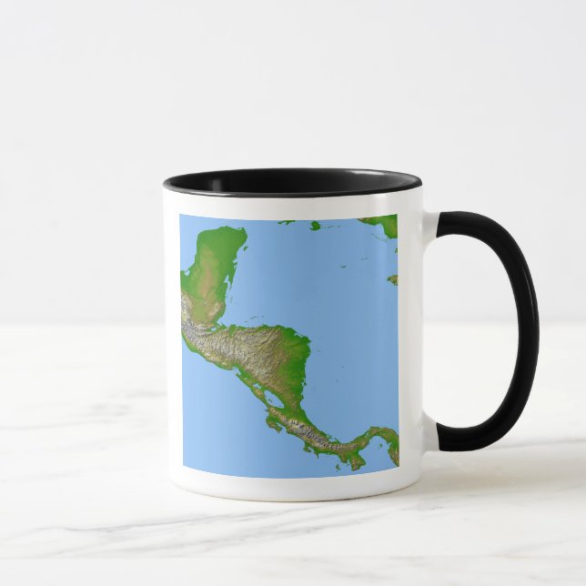 Taza Vista topográfica de Centroamérica (Derecha)
