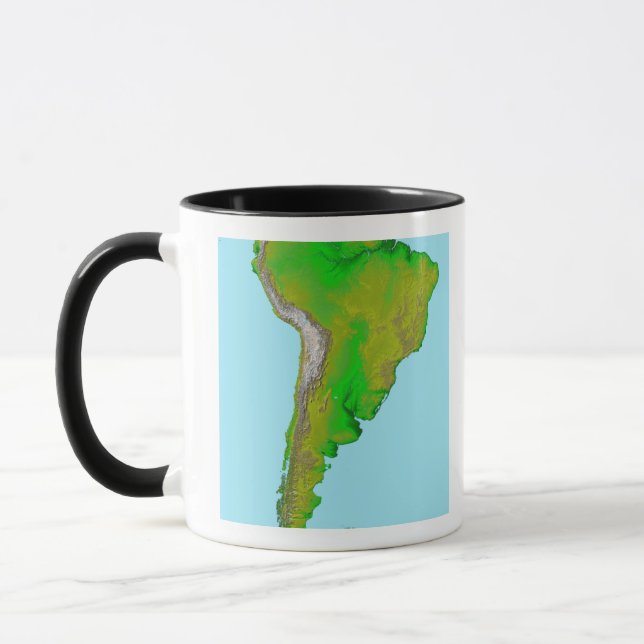 Taza Vista topográfica de Sudamérica (Izquierda)