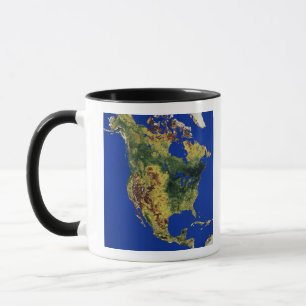 Taza Vista topográfica del norte y de America Central