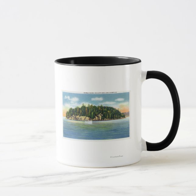 Taza Vistas de la bahía de Malletts a la isla de Mármol (Derecha)