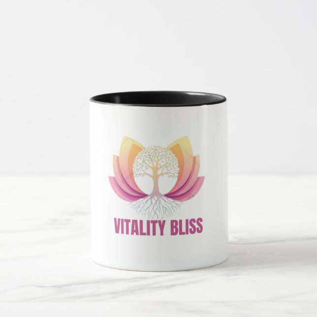 Taza "Vitality Bliss Health & Wellness Logo Mug (Centro)