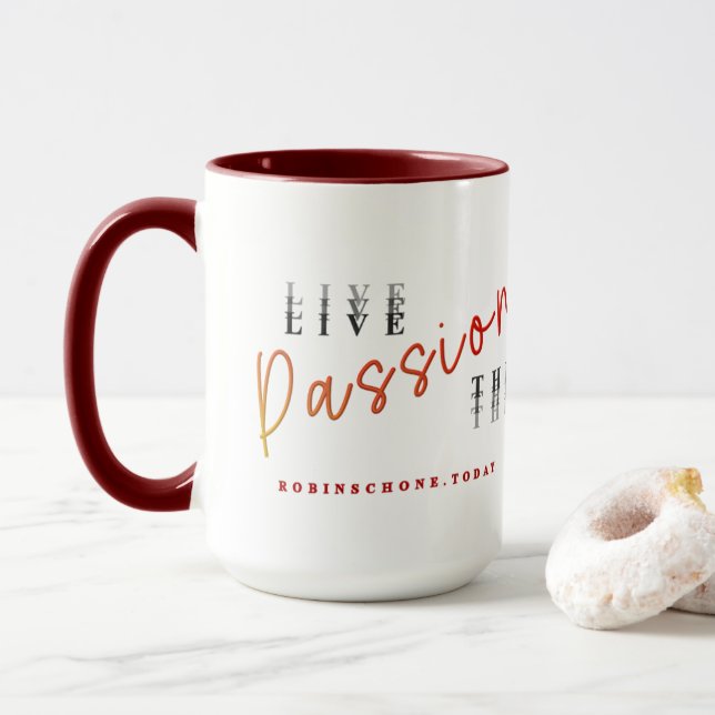 Taza Vive la pasión - Siente el amor (Con donut)