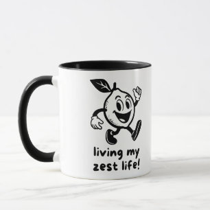 Taza Viviendo Mi Vida con Zumo Diversión Limón Juego de