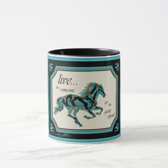 Taza Vivir Como Alguien Dejó La Puerta Abierta (Centro)