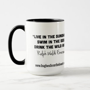 Taza Vivir en la cita de Sunshine Emerson