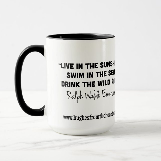 Taza Vivir en la cita de Sunshine Emerson (Izquierda)