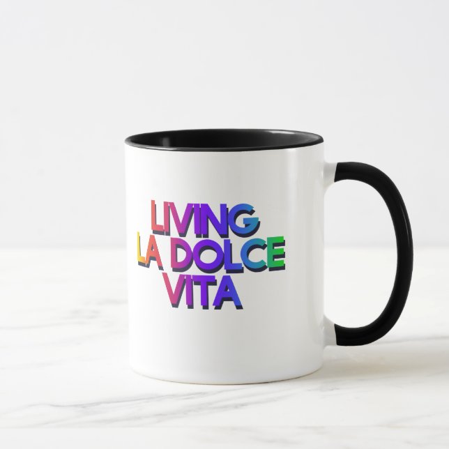 Taza Vivir la dolce vita estoy enamorado (Derecha)