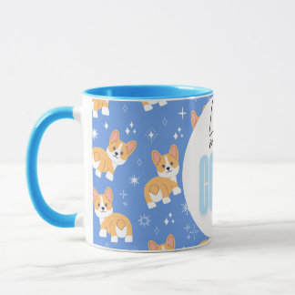 Taza Vivir mi mejor vida de Corgi Divertido Cum Girly M