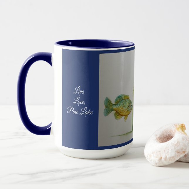 Taza Vivo, amor, Pine Lake 2 Tone Coffee Mug (Con donut)