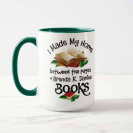 Taza Vivo entre las páginas de los libros de Brenda K D