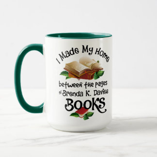 Taza Vivo entre las páginas de los libros de Brenda K D