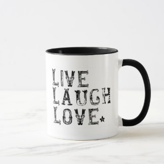 Taza vivo, risa, amor