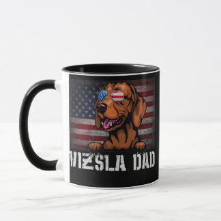 Taza Vizsla Dad American Vizsla Perro Bandera de Estado