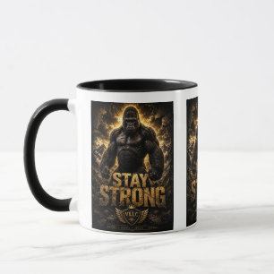Taza VLLC Stay Strong Bodybuilding Silverback Gorilla G