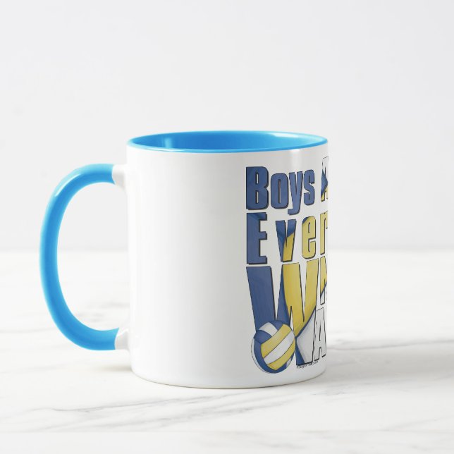 Taza Voleibol acuático en azul y amarillo (Izquierda)