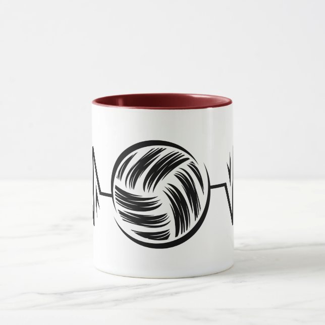 Taza Voleibol divertido de la brocha - ritmo negro (Centro)