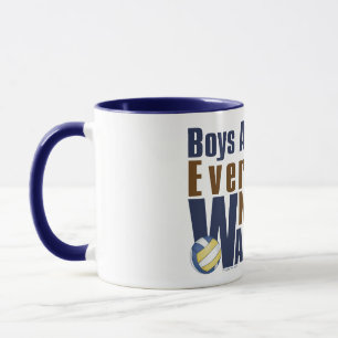 Taza Vollyball de Waterboy en azul