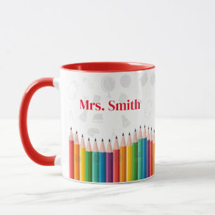 Taza Volver a la escuela Café docente personalizado