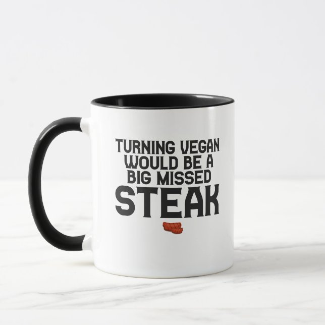 Taza Volverse vegan sería un gran fracaso (Izquierda)