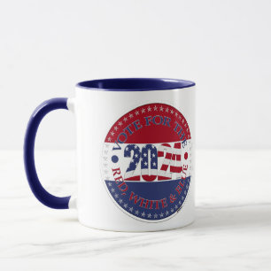 Taza Vota por la bandera roja blanca y azul de EE. UU.