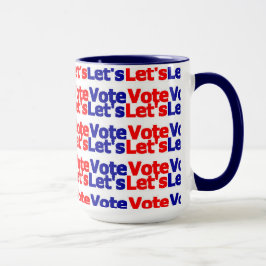 Taza Votemos a Mug. Elección presidencial Dem Rep