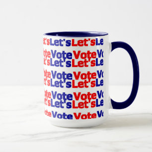 Taza Votemos a Mug. Elección presidencial Dem Rep