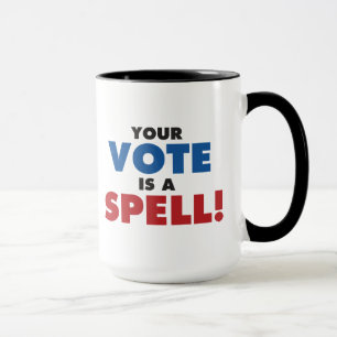 Taza ¡Voto de brujas! Tu voto es un error ortográfico