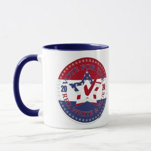 Taza Voto de la bandera de EE. UU. de 2024 para la estr
