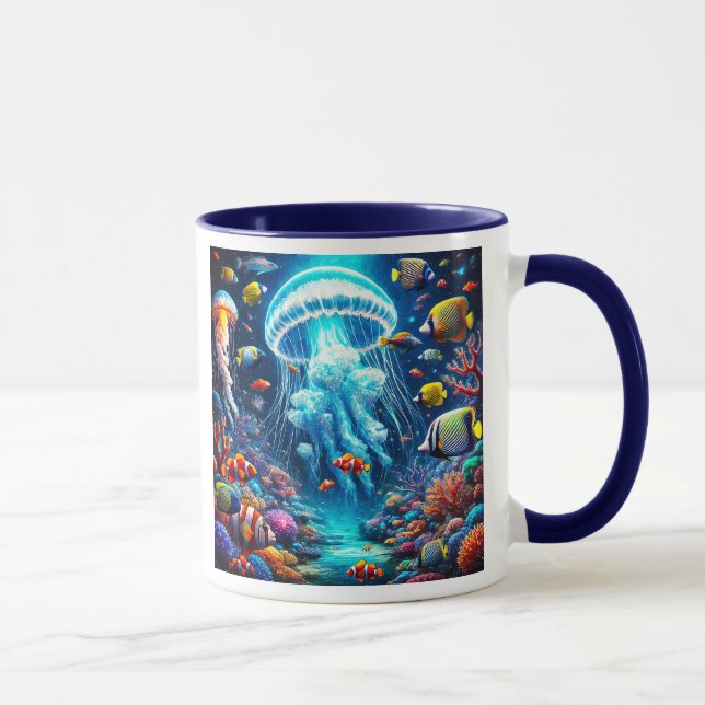 Taza Voyage poétique au cœur des fonds marins. (Derecha)