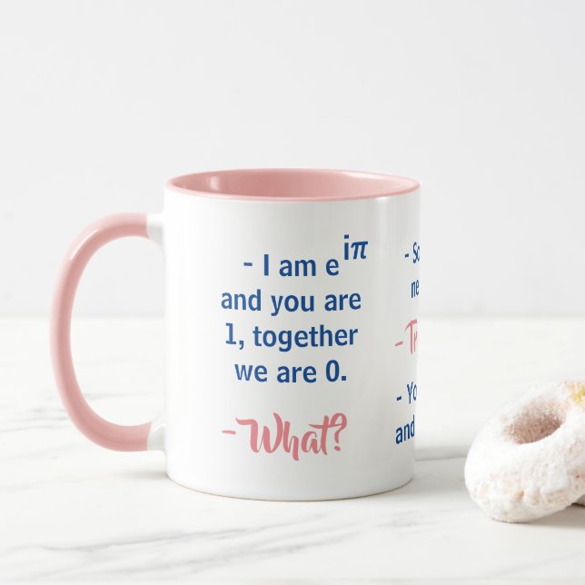 Taza Vuelos de pregrado en matemáticas - Gracioso Mug (Con donut)